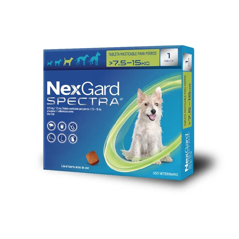 Nexgard Spectra Antipulgas y Garrapatas para Perro 1 Tableta Nexgard Spectra Antipulgas y Garrapatas para Perro 1 Tableta